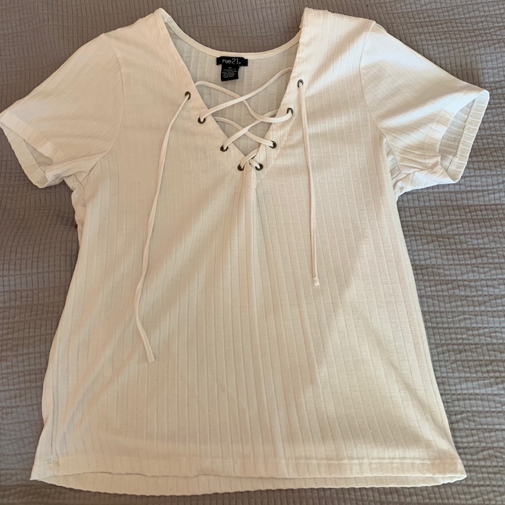 a white shirt